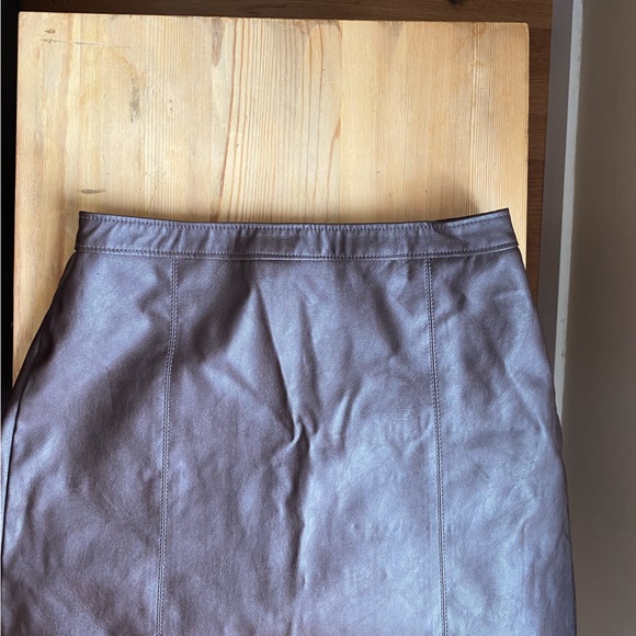Abercrombie & Fitch Brown Vegan Leather Skirt - Picture 3 of 8